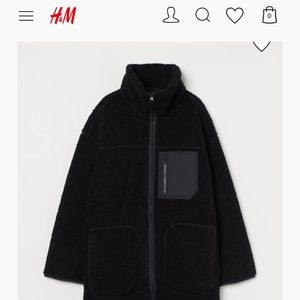 H&M long Sherpa coat (new with tags)- womens small